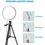 12" LED Selfie Ring Light with Tripod Stand & Cellphone Holder for Live Stream/Makeup/YouTube Video, Dimmable Beauty Ringlight for iPhone Android Phone, Color Temperature 3000K-6000K, 162Bulbs, Remote