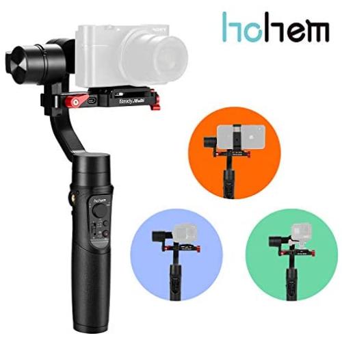 Hohem iSteady Multi Gimbal for Compact Camera 3-Axis Handheld Gimble Stabilizer for Sony RX100M7/6/5/4/3 RX0 II Gopro & Osmo Action Camera and Smartphone 3 in 1 Gimbal Stabilizer