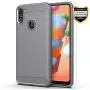 Galaxy A11 case,Samsung A11 case,with HD Screen Protector,MAIKEZI Soft TPU Slim Fashion Non-Slip Protective Phone Case Cover for Samsung Galaxy A11(Gray Brushed TPU)