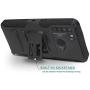 CasemartUSA Phone Case for [Samsung Galaxy A21], [Refined Series][Black] Shockproof Cover with Built-in Kickstand & Belt Clip Holster for Samsung Galaxy A21 (Verzion, Boost Mobile, T-Mobile, Metro)