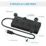 Smart Power Strip WiFi Works with Alexa, GoogleHome, Multi Plug with 4 AC Outlets & 4 USB Charging Ports, 6ft ExtensionCord, Voice Control, Timing Schedule, No Hub Required, App Control Smart Power Strip WiFi Works with Alexa, GoogleHome, Multi Plug with 4 AC Outlets & 4 USB Charging Ports, 6ft ExtensionCord, Voice Control, Timing Schedule, No Hub Required, App Control