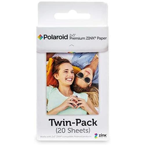 Zink Polaroid 2x3ʺ Premium Zink Zero Photo Paper 20-Pack - Compatible with Polaroid Snap/SnapTouch Instant Print Digital Cameras & Polaroid Zip Mobile Photo Printer