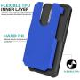 CasemartUSA Phone Case for [LG Journey LTE (L322DL)], [DuoTEK Series][Blue] Shockproof Defender Impact Resistant Cover for LG Journey LTE (Tracfone, Simple Mobile, Straight Talk, Total Wireless)