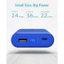 Anker PowerCore 10000 Portable Charger, One of The Smallest and Lightest 10000mAh External Battery, Ultra-Compact High-Speed-Charging-Technology Power Bank for iPhone, Samsung Galaxy and More (Blue)