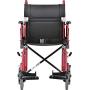 NOVA Medical Products Lightweight Transport Chair with Removable & Flip Up Arms for Easy Transfer, Anti-Tippers Included, Red, 19"
