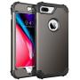 BENTOBEN Case for iPhone 8 Plus, iPhone 7 Plus Case, 3 in 1 Hybrid Hard PC Soft Rubber Heavy Duty Rugged Bumper Shockproof Anti Slip Full-Body Protective Phone Cover for iPhone 8 Plus/7 Plus, Gunmetal