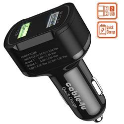 USB Car Charger Adapter - Quick Charge 3.0, Mini Dual USB Car Charger 5.4A/30W for iPhone XS/MAX/XR/X/8/7/6/Plus, iPad Pro/Air/Mini, Samsung Galaxy S10/S9/S8/S7/S6,Note9/Note8,Nexus,etc
