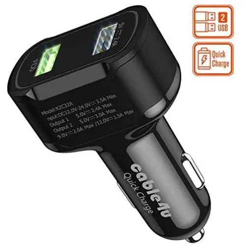 USB Car Charger Adapter - Quick Charge 3.0, Mini Dual USB Car Charger 5.4A/30W for iPhone XS/MAX/XR/X/8/7/6/Plus, iPad Pro/Air/Mini, Samsung Galaxy S10/S9/S8/S7/S6,Note9/Note8,Nexus,etc USB Car Charger Adapter - Quick Charge 3.0, Mini Dual USB Car Charger 5.4A/30W for iPhone XS/MAX/XR/X/8/7/6/Plus, iPad Pro/Air/Mini, Samsung Galaxy S10/S9/S8/S7/S6,Note9/Note8,Nexus,etc