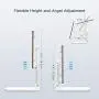 Cell Phone Stand, BoYata Adjustable Desk Phone Stand, Foldable Mobile Phone Holder Compatible with iPhone Xs Max Xr 8 7 6 6S Plus SE 5 5S 5C Charging, Accessories Desk, Other 4-7.9&quot Smart Phones-White