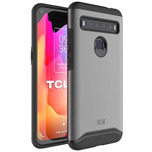 TUDIA Merge Designed for TCL 10L Case/TCL 10 Lite Case, Rugged Slim Dual Layer Protective Phone Case for TCL 10L / TCL 10 Lite (Metallic Slate)