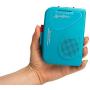 Byron Statics Cassette Player FM Am Radio Walkman Portable Cassette Converter Automatic Stop System Protect Cassette Tape Mic Recorder 2 AA Battery or USB Power Supply Belt clip with Headphone, Teal