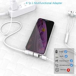 Bojuren Phone Headphone Adapter, Charger and Headphones Splitter Dongle Compatible with iPhone 7 8 Plus X XS Max XR 11 Pro Max