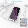 Bojuren Phone Headphone Adapter, Charger and Headphones Splitter Dongle Compatible with iPhone 7 8 Plus X XS Max XR 11 Pro Max