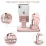 BENTOBEN 3-in-1 Charging Stand, Universal Charging Dock Station for Airpods Pro 2/1 Apple Watch Series 5/4/3/2 iPhone 11 SE 2020 XS Max XR X 8 7 6S 6 Plus 5S 5 Android Smartphone iPad Tablet,Rose Gold