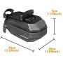 WIOR Bike Saddle Bag, Portable Bike Seat Bag Waterproof with Zipper & Hard Shell, Mountain Road Bikes Bicycle Under Seat Bag for Outdoor Riding Cycling Accessories (Black)