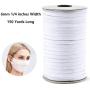 Elastic Bands for Sewing,150 Yards 6mm Knit Elastic String for Masks,Stretch Braided Elastic Cord for for Making face Masks and Crafts White