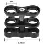 WLPREOE 2 PCS x 1" Inch Aluminum Standard Long Ball Clamp Mount for Underwater Diving Light Arm System,Work with Ram Mounts