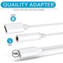 [Apple MFi Certified] Lightning to 3.5mm Headphone Jack Adapter,Stereo Headphone Aux Audio Connector Compatible with iPhone Xs XR 8 7 Plus ipad,Support Music Control & Plug and Play & iOS 13-White