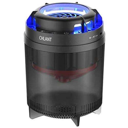 CHLANT Phantom II Fly Trap Mosquito Killer Lamp Indoor Insect Trap Lamp: Bug, Fruit Fly, Gnat,Small Moths, Mosquito Trap - Unique Double Air Duct Design UV Light Insect Killer, Non-Toxic, No Zapper