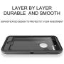 MXX iPhone 8 Plus Heavy Duty Protective Case with Screen Protector [3 Layers] Rugged Rubber Shockproof Protection Cover for Apple iPhone 7 Plus - iPhone 8 Plus/Apple Phone 8+ (Black)