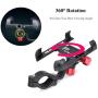 GOEXM Bike & Motorcycle Phone Mount, Aluminum Alloy Bicycle Cell Phone Holder Adjustable 360° Rotatable Universal Bike Handlebar Phone GPS Mount Fits for Most of Smartphones