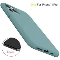 Miracase Liquid Silicone Case Compatible with iPhone 11 Pro 5.8 inch(2019), Gel Rubber Full Body Protection Shockproof Cover Case Drop Protection Case (Midnight Green)