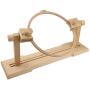 Size Adjustable Round Embroidery Frame Hoop Stand Holder Wood Easy Operation