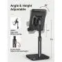 Cell Phone Stand [ Upgraded Height and Angle Adjustable ], YIKA Desk Phone Holder, Cradle [ Thick Case Friendly ], Compatible with All Mobile Phones/Kindle/Tablet/iPhone/Switch (4-9.7in)