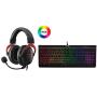 HyperX Cloud II Gaming Headset - 7.1 Surround Sound- Red (KHX-HSCP-RD) with HyperX Alloy Core RGBMembrane Gaming Keyboard Comfortable Black - Bundle