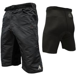 The Enduro - Men’s MTB Off Road Cycling Shorts Bundle with ClickFast Padded Undershorts with Coolmax Technology