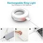QIAYA Selfie Light Ring Lights LED Circle Light Cell Phone Laptop Camera Photography Video Lighting Clip On Rechargeable