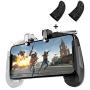 Mobile Game Controller Compatible with PUBG Mobile/Fortnitee Mobile/Call of Duty Mobile, Sensitive Shoot and Aim Trigger L1R1 Compatible with Android & iPhone (Black White)