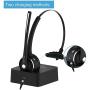 Wireless Headset, YAMAY Bluetooth Headset with Microphone (Noise Cancelling Mic) Charging Base Mute Function,Talk in Clarity Pro for Truck Driver Office Buiseness Home PC iPhone Android Cell Phones