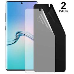 [2-Pack] Galaxy S20 Plus Privacy/HD Screen Protector [Case Friendly] TPU Ultra HD Film Full Adhesive Soft Film [Support in-Screen Unlock], 2-Way Anti Spy Nano Shield,For Samsung S20 Plus (6.7")