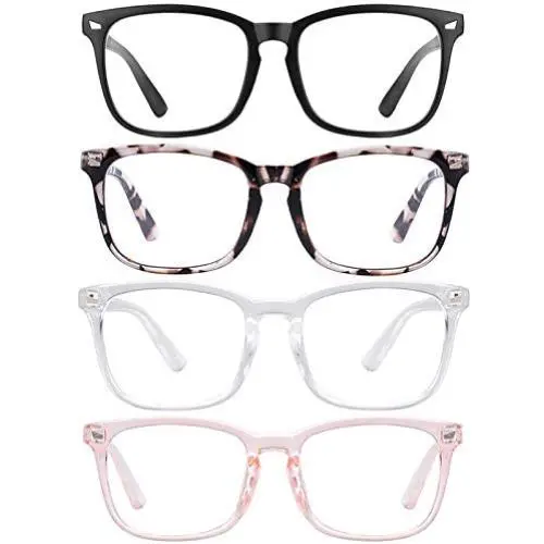 Blue Light Blocking Glasses Square Nerd Eyeglasses Frame Anti Blue Ray Computer Glasses Non Prescription