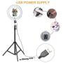 Arespark 10" Selfie Ring Light with 60" Adjustable Tripod Stand & Cell Phone Holder for Live Stream/Makeup/Photography/YouTube Video Compatible with iPhone/Android (Black)