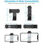 Phone Tripod Mount, ELEGIANT Smartphone Holder Phone Clip Adapter Rotatable Bracket with 1/4 Inch Screw Compatible with iPhone 11 11Pro XS Max XS XR X 8P 7P, Galaxy S20 S10 S9 S8 and Other Phones
