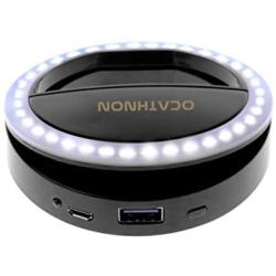 Ring Light Compatiable for iPhone, Rechargeable LED Selfie Fill Light Circle Light for iPhone 7 Plus/7/iPhone 6s/6/Samsung Galaxy S7/S6 Edge/S6(Black)