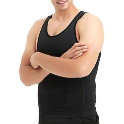 TOPTIE Men Slimming Body Shaper Compression Shirt Shapewear Sculpting Vest Muscle Tank