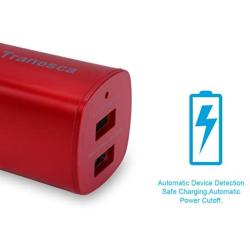 Tranesca Dual USB Wall Chargers for New iPhone SE,iPhone Xs/Xs Max,iPhone XR/8/7/6S/6S Plus/6 Plus/6, Samsung Galaxy S7/S6/S5 Edge, LG, HTC, Moto, Kindle and More-2 Pack (Red)