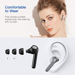 Wireless Earbuds Bluetooth 5.0 Headphones IPX7 Waterproof Bluetooth Earbuds Built-in 2 Mics CVC8.0 Noise Reduction Graphene Driver Wireless Headphones Long Playtime in-Ear Earphone for All Smart Phone