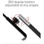 Creatop Tablet Floor Stand with Flexible Gooseneck and Stable Aluminum Base Suitable for 3.5” - 11” Smart Phone & Tablet Black