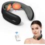 Neck Massager,Shiatsu Neck Massager with Heat Cordless,Smart Portable Electric Neck Massage Equipment 3 Modes & 15 Intensity,Gift for Women & Men Black
