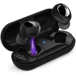 True Wireless Earbuds Bluetooth 5.0 Headphones,MEBUYZ Sports in-Ear TWS 3D Stereo Sound Earphones 6-8 Hours Non-Stop Playtime 24H Playtime with Charging Case Bulid-in Mic IPX5 Waterproof Earbuds