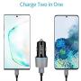 Meagoes USB C Car Charger, Dual Quick Charge 3.0 Port Fast Charging Adapter Compatible for Samsung Galaxy S20/Plus/Ultra/Note 10/9/8/A71/A70/A50/A51/A20, LG Stylo 6/5/4/Q70, Moto Z4/Z3/G Power/Stylus