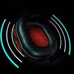 Haokaini Gaming Headset Wired PC Gaming Headphones with Noise Canceling Mic, Over Ear Gaming Headphones Compatible with Smartphone,PC,Computer