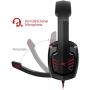 Sentey Gaming Headset Red Arrow Analog 3.5mm In-line Volume Control & Computer Headset with Microphone Gaming Headphones Headphone Pc, Mac or Laptop, Tablet, Mobile Phones / Headset with Mic Heavy Duty Braided 2 Meters Cable / Leather Padded Ear Pads 