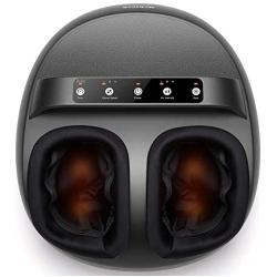 Nekteck Foot Massager Machine with Heat, Shiatsu Foot Massagers with Handle Design, 6 Mode with Kneading Rolling, Air Compression and Built-in Heat Function,Relax for Home or Office Use,Fit to Size 12