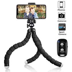 UBeesize Tripod S, Premium Phone Tripod, Flexible Tripod with Wireless Remote Shutter, Compatible with iPhone/Android Samsung, Mini Tripod Stand Holder for Camera GoPro/Mobile Cell Phone (Upgraded)