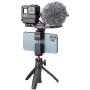 ULANZI PT-8 On Camera Vlog Cold Shoe Bracket Microphone Extension Bar Plate for Mic LED Video Light w Cold Shoe for Sony Nikon Canon DSLR Cameras iPhone Samsung Smartphone Vlogging Setup Accessories